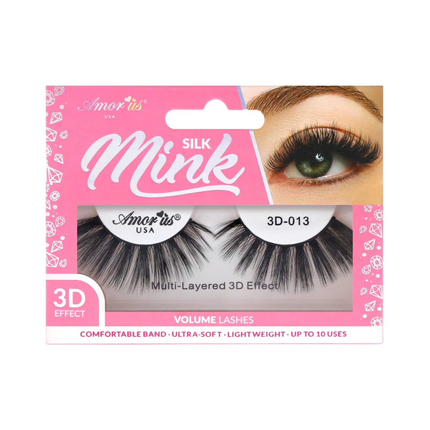 Pestañas de Banda Silk Mink 3D, Hasta 6 Usos - Estilo 13 - AmorUs ✦ Bajo pedido