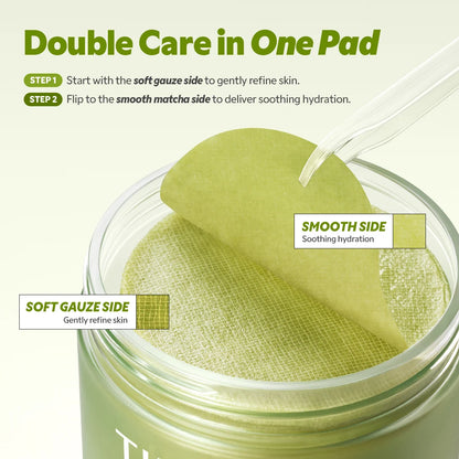 Pads de Tónico TIRTIR Matcha — Alivio Instantáneo (70 Pads) ✦ Bajo pedido