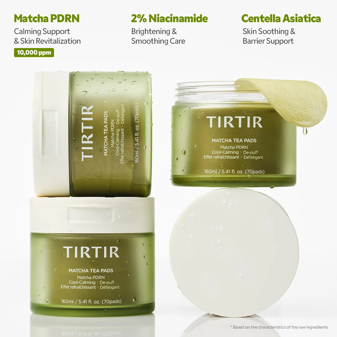 Pads de Tónico TIRTIR Matcha — Alivio Instantáneo (70 Pads) ✦ Bajo pedido