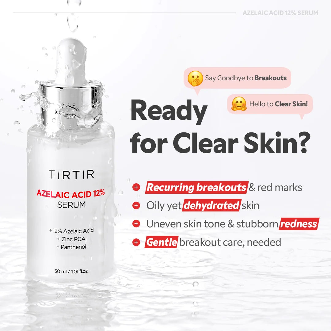 Sérum TIRTIR Ácido Azelaico 12% — Antiacné ✦ Bajo pedido