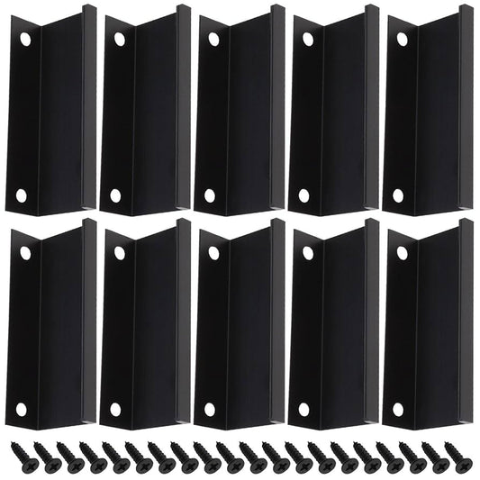 Set de 10 Maniguetas Manija Ocultas Tiradores Invisibles de Aluminio - Negras