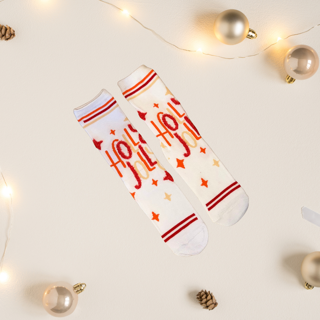 Medias Navideñas Algodón Unitalla (35 al 41) - Holly Jolly