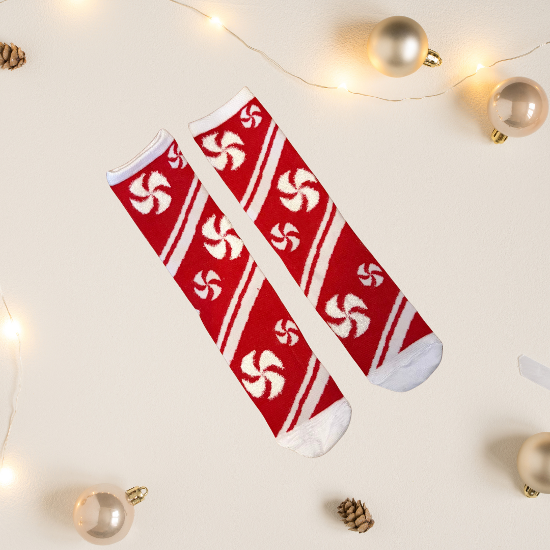 Medias Navideñas Algodón Unitalla (35 al 41) - Caramelo