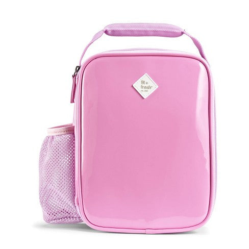 Lonchera Escolar Rosa con Stickers - Fit & Fresh