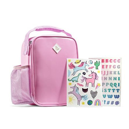 Lonchera Escolar Rosa con Stickers - Fit & Fresh