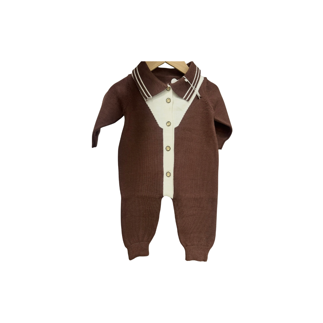 Enterizo Tejido para Bebé Niño | Mameluco de Punto (2 colores) ✦ Bajo pedido
