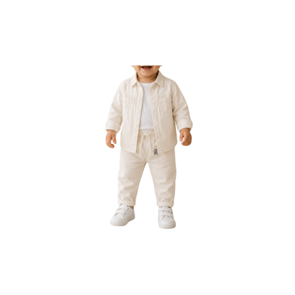 Set de 2 piezas para Niño - Conjunto de Camisa Manga Larga con botones y Pantalón |  (3 colores) ✦ Bajo pedido (Copy)