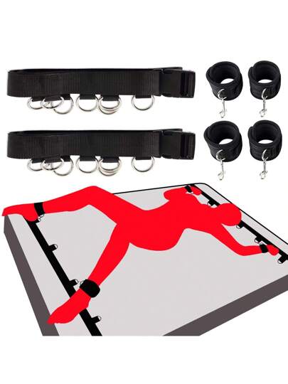Set de Sujeción Erótico para Cama Ajustable – Hasta Tamaño King ✦ Bajo pedido