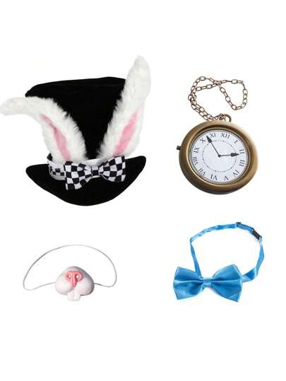 Disfraz Adulto – Alicia en el País de las Maravillas - Accesorios Conejo (4 PCZ) ✦ Bajo pedido