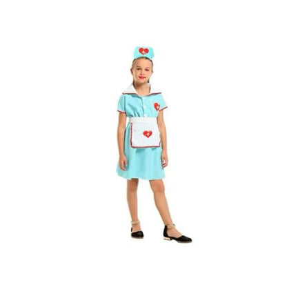 Disfraz Infantil – Enfermera (Blanco, Celeste) ✦ Bajo pedido