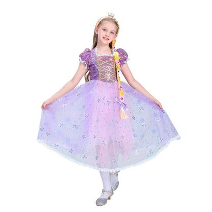 Disfraz Infantil – Princesa Rapunzel con Luces ✦ Bajo pedido