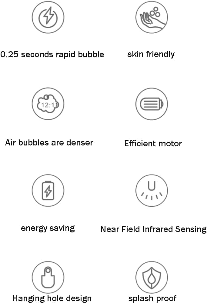 Dispensador Automático de Jabón Espumoso 300ml Pingüino (Negro/Blanco)