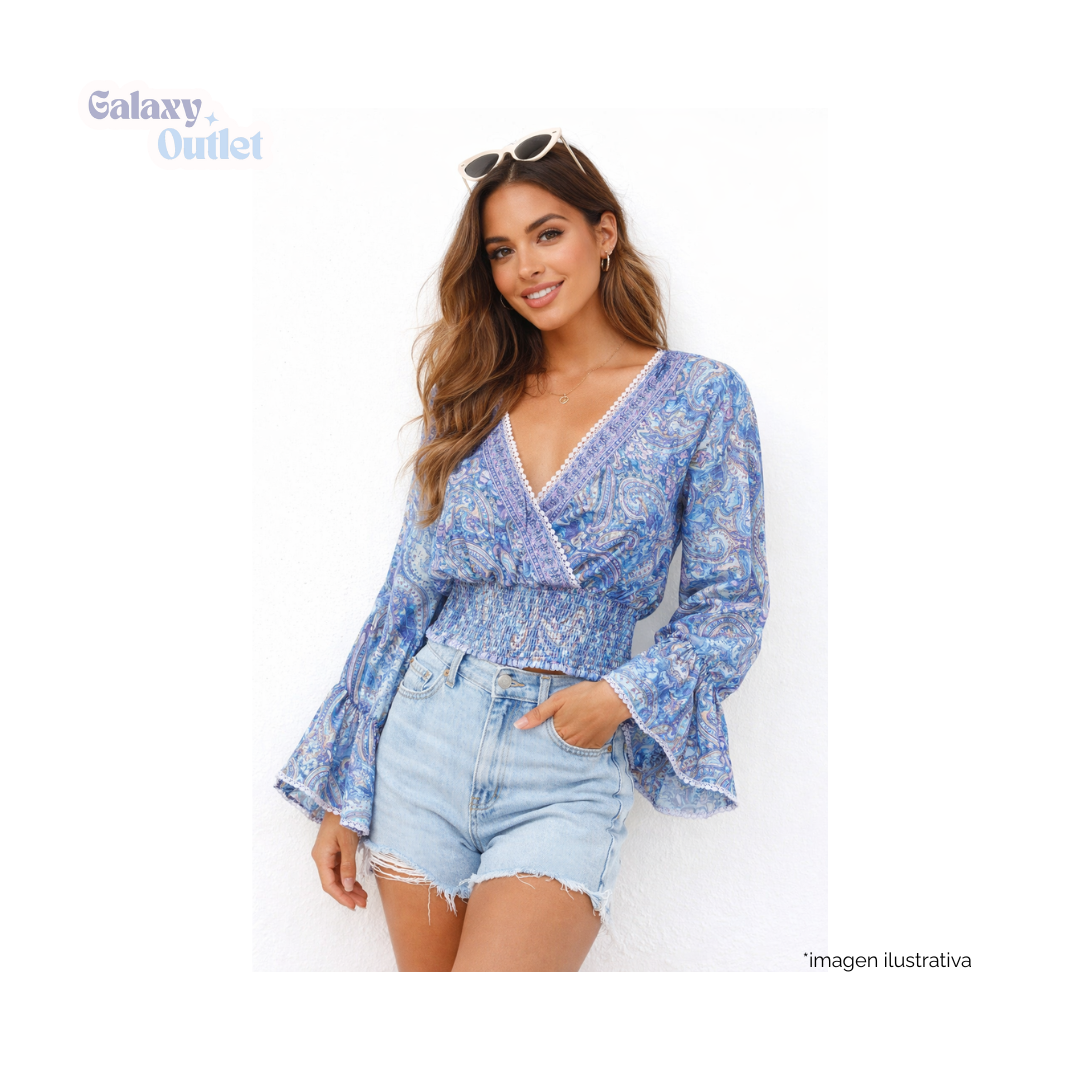 Blusa de Seda Importada de India – Fresca y Ligera para Verano (Unitalla S/M)