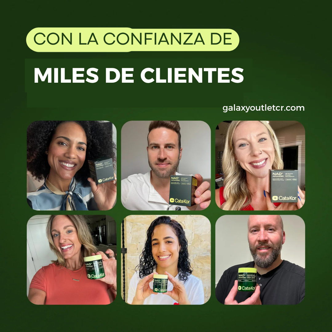 NAD+ Suplemento Antienvejecimiento, Energía y Enfoque - Cata Kor (anterior Reus Research) Fórmula Mejorada - 60caps