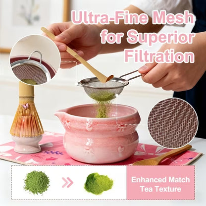 Set Premium de Matcha 8 Piezas - Lazos (4 Colores) ✦ Bajo pedido