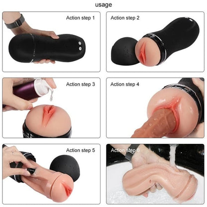 Melly - Masturbador Masculino Realista Discreto con Sonidos ✦ Bajo pedido