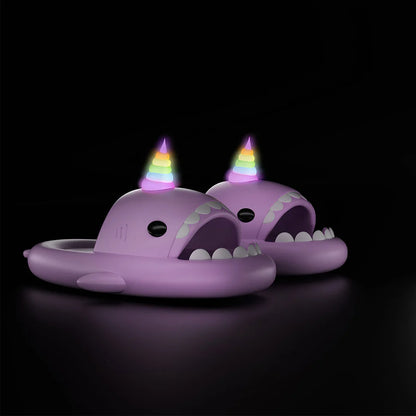 Sandalias de Tiburón Unicornio Sharkiez Sharklas Lila - Talla 36 (23.5cm)