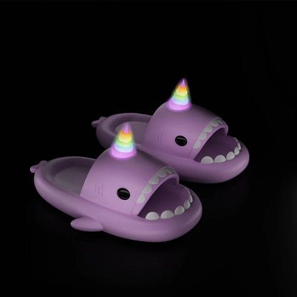 Sandalias de Tiburón Unicornio Sharkiez Sharklas Lila - Talla 36 (23.5cm)