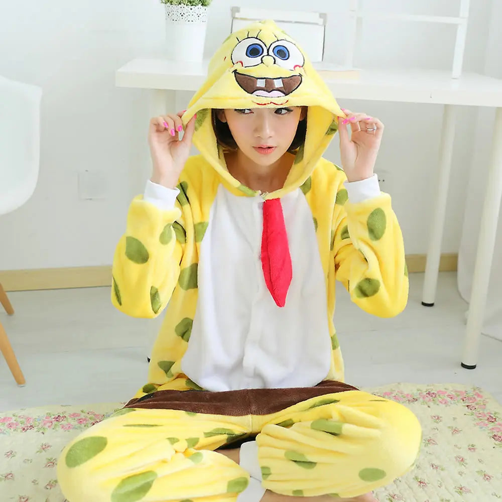 Mameluco Unisex Pijama Disfraz para Adulto (M,L,XL) - Bob Esponja ✦ Bajo pedido