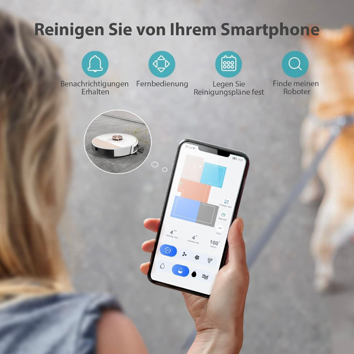 *RIFA Robot Aspirador Inteligente Q6 Lite con Navegación Láser – Edición Limitada (Blanco/Oro Rosa)