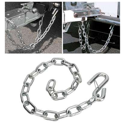 Set de 2 Cadenas de Seguridad para Remolques con clip de resorte doble, ganchos en S, cuerdas de alambre de remolque, para remolque RV
