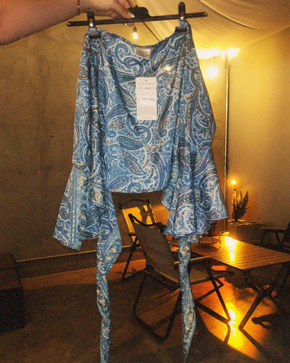 Top Doble Uso Seda Árabe - Azul Oscuro