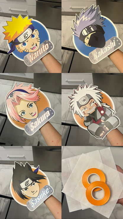 Set de 11 Figuras para Guirnalda o Decoración de Fiesta Naruto