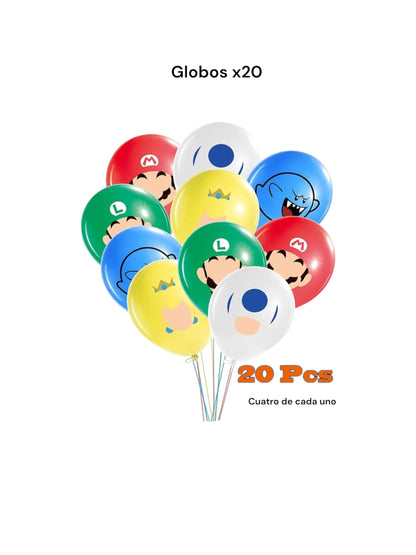 Set de Decoración para Fiesta – Mario Bros (+100pcs)