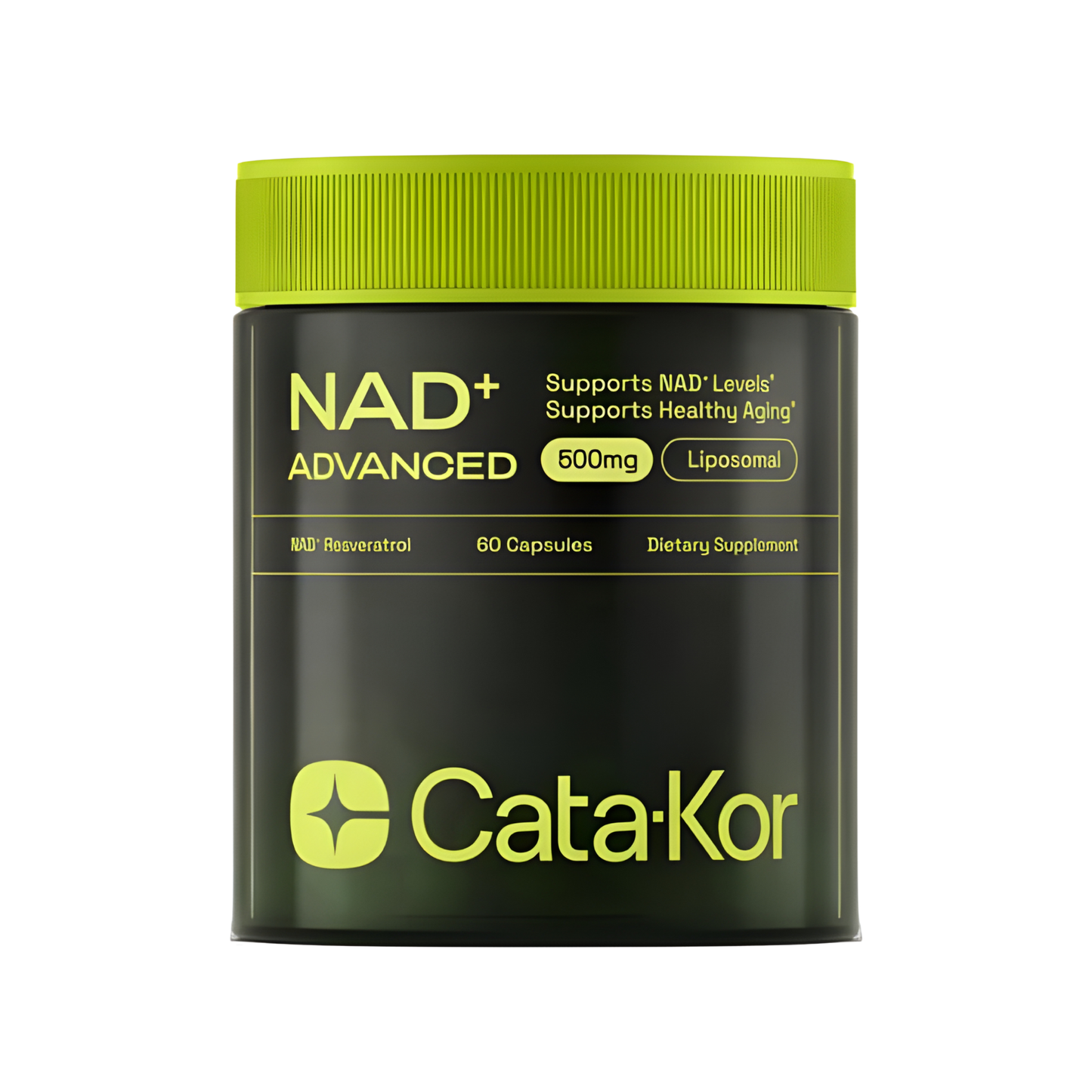 NAD+ Suplemento Antienvejecimiento, Energía y Enfoque - Cata Kor (anterior Reus Research) Fórmula Mejorada - 60caps