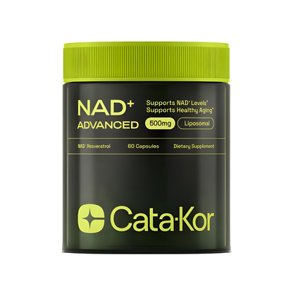 NAD+ Suplemento Antienvejecimiento, Energía y Enfoque - Cata Kor (anterior Reus Research) Fórmula Mejorada - 60caps