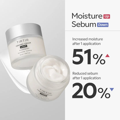 Crema TIRTIR Ceramic Light (50ml) — Hidratación Ligera ✦ Bajo pedido