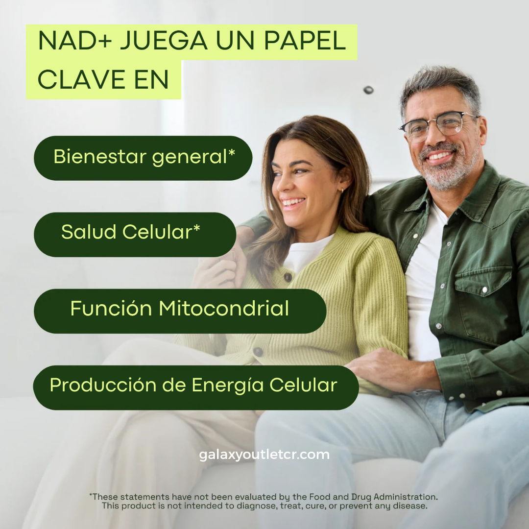NAD+ Suplemento Antienvejecimiento, Energía y Enfoque - Cata Kor (anterior Reus Research) Fórmula Mejorada - 60caps