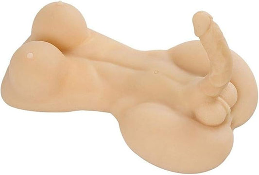 Dildo Inserción 16cm Torso Realista con Senos, Dildo y Ano Texturizado - Frodi ✦ Bajo pedido