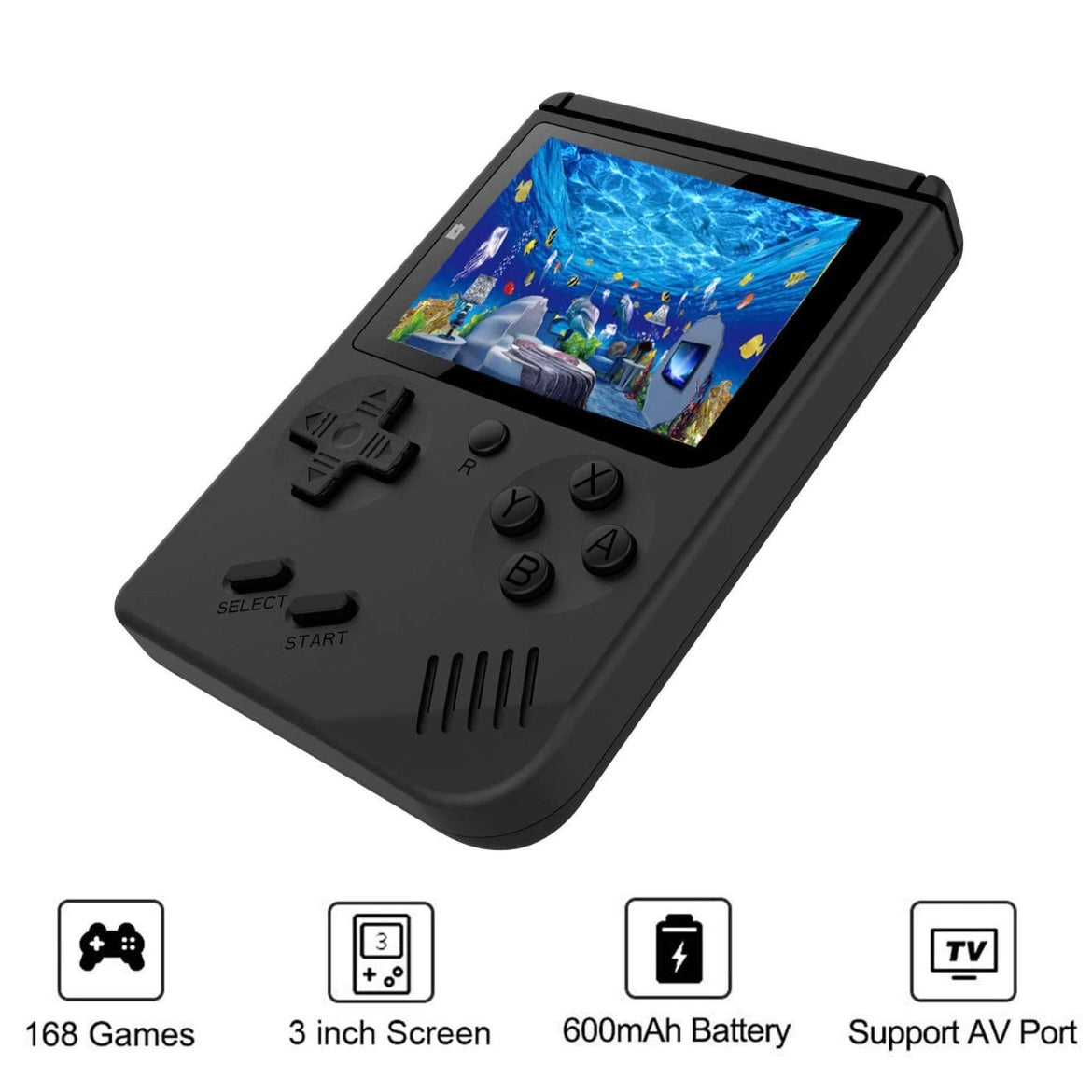Mini Consola de Juego Retro Portable 8bits 2.8" Color LCD de los Niños Consola de Juego de Color Integrado 168 Juegos
