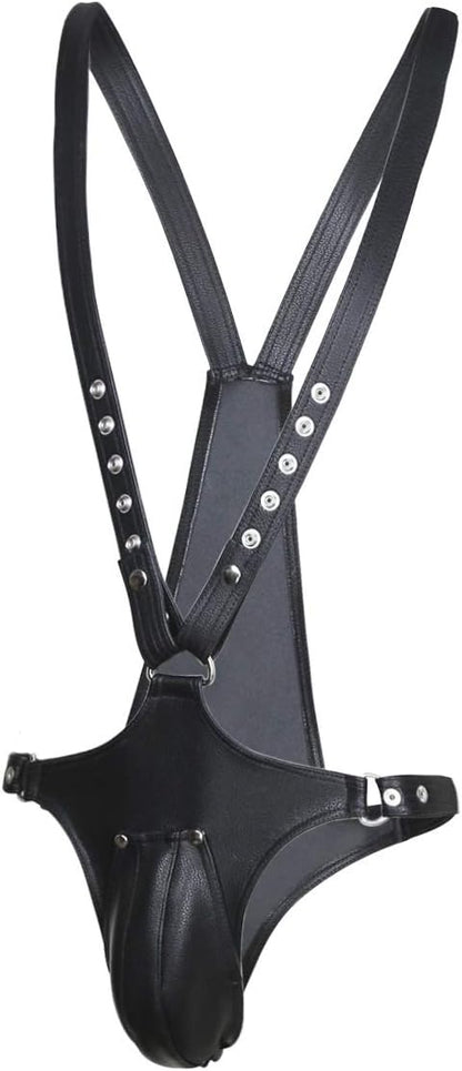Arnés Masculino Con Suspensorio Cuero Sintético (Unitalla Ajustable) ✦ Bajo pedido