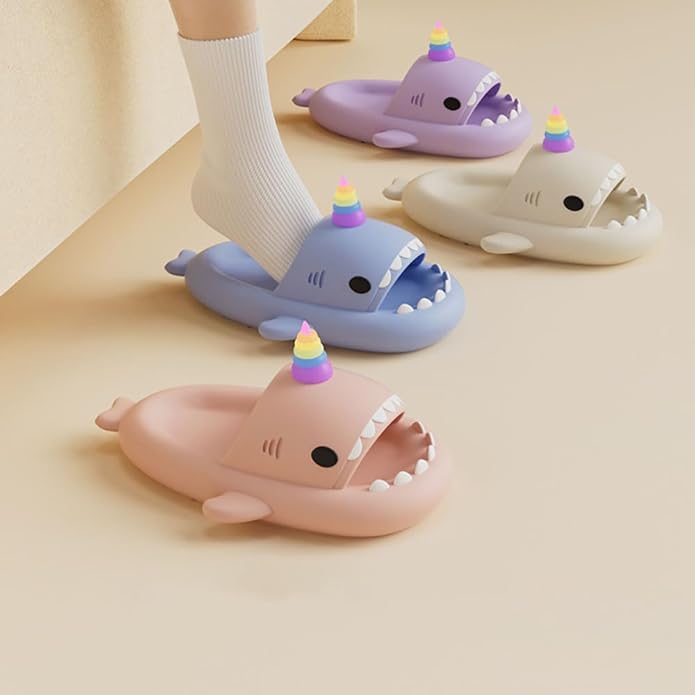 Sandalias de Tiburón Unicornio Sharkiez Sharklas Lila - Talla 36 (23.5cm)