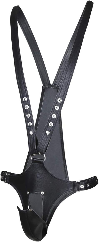 Arnés Masculino Con Suspensorio Cuero Sintético (Unitalla Ajustable) ✦ Bajo pedido