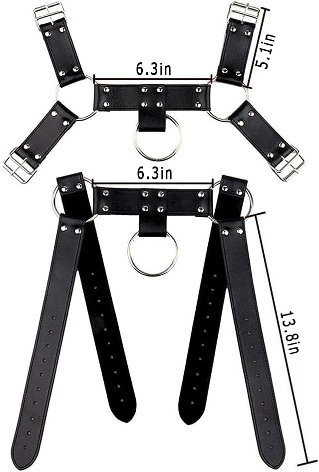 Arnés de Pecho Masculino Cuero Sintético (Unitalla Ajustable) ✦ Bajo pedido