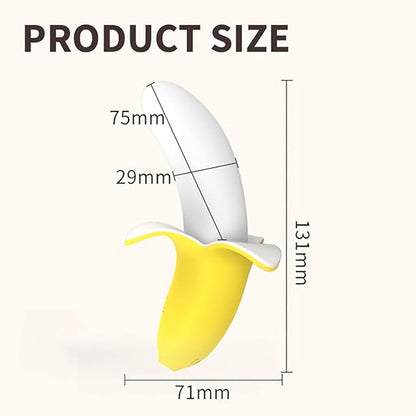 Banana - Vibrador Punto G con Estimulador de Clitoris (Inserción 8cm) ✦ Bajo pedido