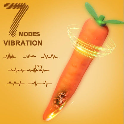 Vibrador Diseño Zanahoria (Introducible 15.5cm) – Estimulador Punto G ✦ Bajo pedido