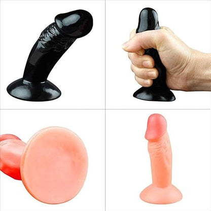 Dildo Inserción 10cm Anal Realista con Copa Succión ✦ Bajo pedido