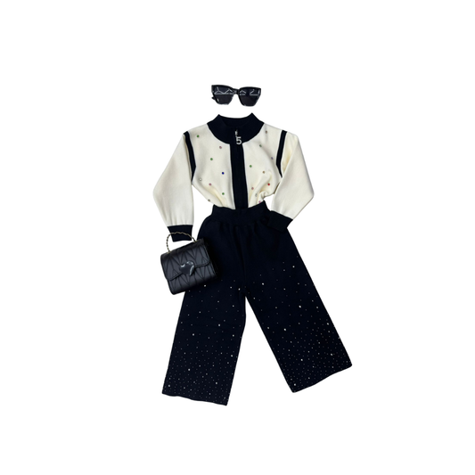 Set de 2 piezas - Conjunto de Sweater y Pantalón Palazzo para Niña | Set de Sweater y Pantalón (3 colores) ✦ Bajo pedido