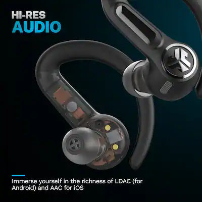 JLab Epic Sport ANC 3 – Audífonos Deportivos True Wireless con Cancelación Activa de Ruido – Negro