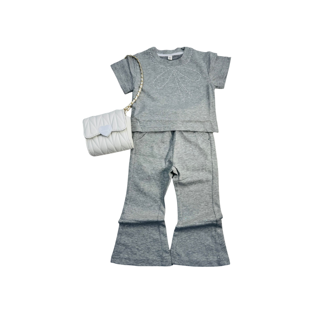 Set de 2 piezas - Conjunto de Blusa con Pantalón Palazzo para Niña | Conjunto Casual (3 colores) ✦ Bajo pedido
