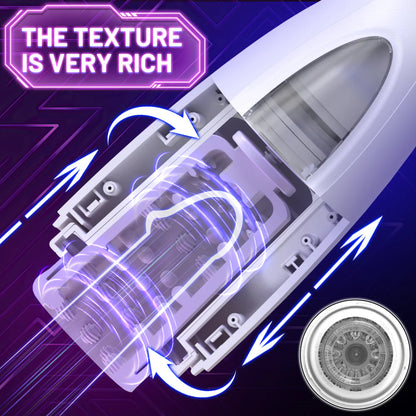 Space - Masturbador Masculino 3 en 1 con Textura Interna y Portacelular ✦ Bajo pedido