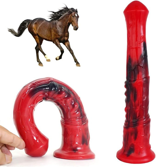 Dildo Inserción 27cm XXL Caballo con Copa Succión ✦ Bajo pedido