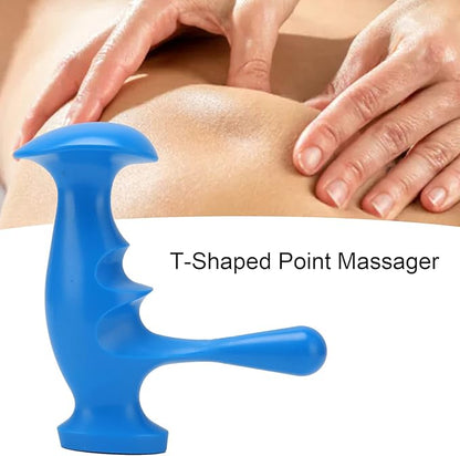 Dioche Masajeador de punto en forma de T, pistola de masaje muscular para relajación, herramienta de masaje de tejido profundo, masajeador de acupuntura, pistola de masaje de percusión de cuerpo