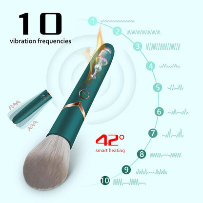 Vibrador Discreto 2 en 1 Brocha de Maquillaje ✦ Bajo pedido