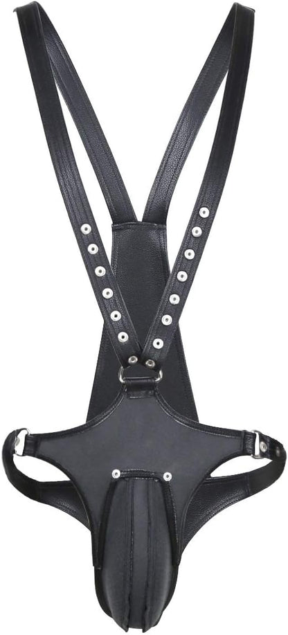 Arnés Masculino Con Suspensorio Cuero Sintético (Unitalla Ajustable) ✦ Bajo pedido
