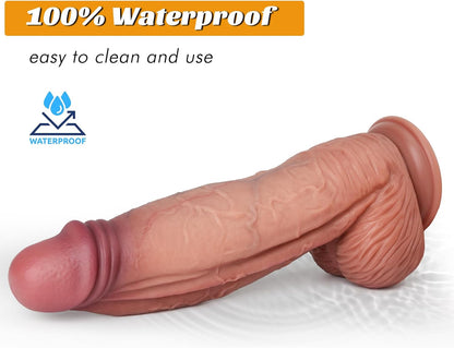 Dildo Inserción 19cm Realista Copa Succión - Calvin ✦ Bajo pedido